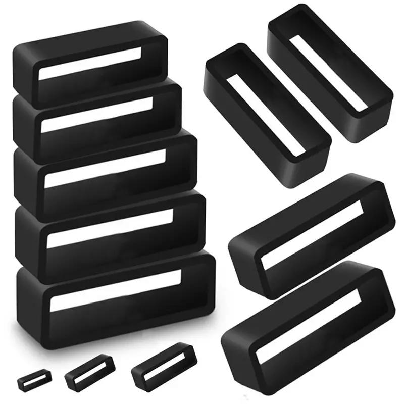 7 kích cỡ silicone đen dây đeo đồng hồ giữ cao su vòng tròn vòng khóa 14- 26 mm dây đeo đồng hồ cầm giữ phụ kiện