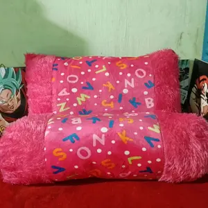 Bantal Guling Bulu Anak Karakter Motiv Huruf Satu Set Murah/Grosir/Viral