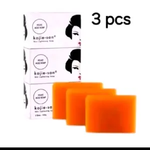 Paket hemat 3pcs Sabun Kojie san Skin Lightening Soap Untuk Perawatan Kulit Laki Pria Mencerahkan& Memudarkan Laki-Laki