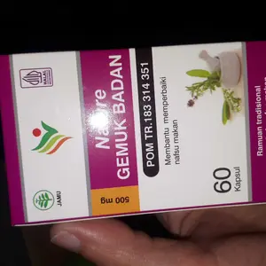 ORIGINAL !!! Nature Gemuk Badan Isi 60 Kapsul - Membantu Menggemukan Badan Original Bpom