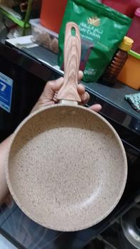 Product Review of [Exclusive Jordi Onsu] Pero Frypan 18cm Nonstick Granite Wooden Handle/ Wajan Tanpa Minyak from ♓**² 1