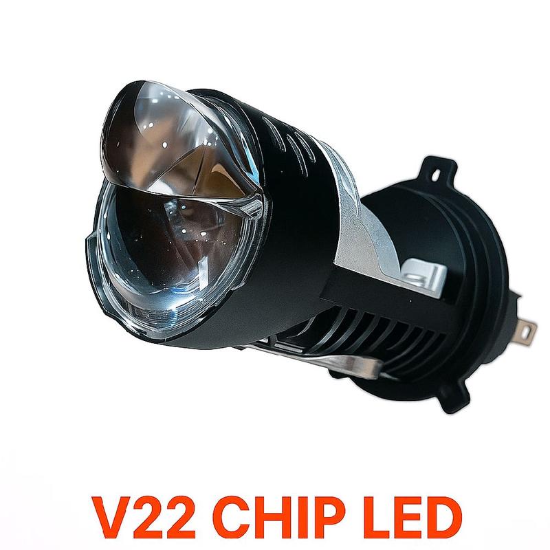  Bóng pha Led ô tô xe máy V22 ULTRA V50 Pro Siêu sáng chân H4 Công suất 60W. Phụ Tùng Đèn 