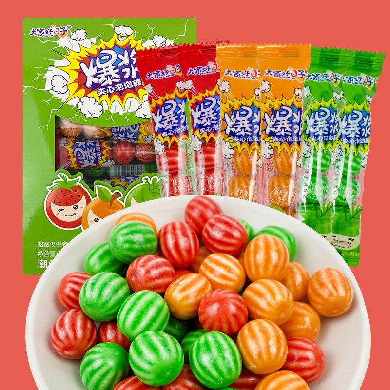 Exploding bubble gum with a burst - in - the - mouth filling - TikTok ...