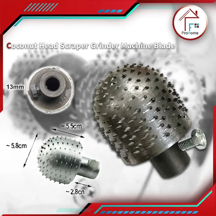 Coconut Head Scraper Grinder Machine Blade (Light Duty)/ Coconut Grater Head /  Mata Mesin Parut Kelapa / Electric Hardware Tool