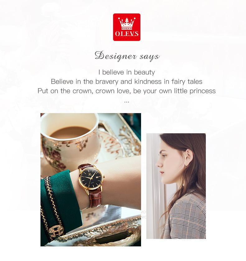 Product Introduction of OLEVS #6898 Fashion Casual Women Quartz Watch Waterproof Watch Top Brand Luxury Simple Business Sports Wristwatches For Ladies Girls Students Female Gift 9
