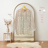 Gambar Myshawl Tifany Atasan Jumbo Salur Katun Shakilla Motif Kasual Kekinian Big Size Brukat Bunga Jumbo Kancing Muslim Wanita Panjang Arwen Payet Syakila Inner Brukat Bordir Resleting Belakang - Latte, 2XL dari My Shawl Kota Bandung 1 Tokopedia