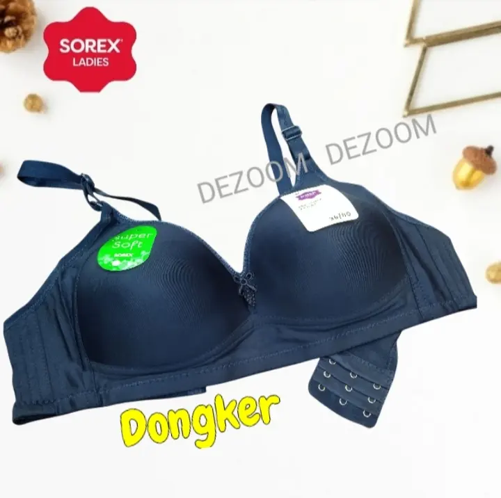 Bh Sorex 17239 Kait 3 Cup C Busa Tipis Tanpa Kawat Bahan Nylon Full Cover Bra Nyaman Soft 8