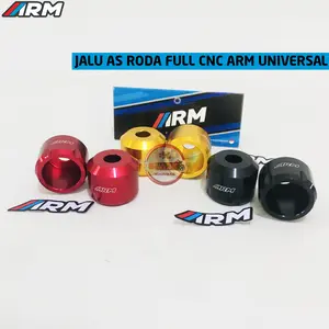 Jalu As Roda Depan Full CNC ARM / Jalu As Roda CNC Variasi ARUMI All Motor Bebek Matic Sports CB Dll Universal Motorcycle