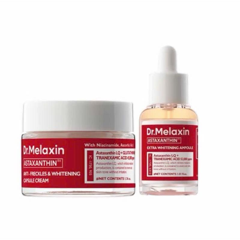 [Chính hãng] Combo serrum + kem nám Dr Melaxin Astaxathin đỏ - hỗ trợ ức chế sắc tố nám sạm, tàn nhang, sáng da và mờ đốm nâu