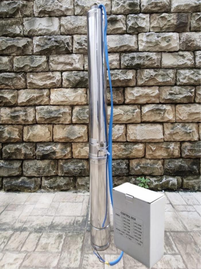 Gambar MAXPUMP 100QJD3-131/32-2.2SP Mesin Pompa Air Satelit Submersible Fulee Stainless Steel dengan Control Box Garansi 6 Bulan Pompa Celup Pompa Satelit 4" Premium - Pompa Deep Well Anti Karat Casing Pipa 4 Inch Cocok untuk Irigasi Tambak Pompa Air Sumur Dalam dari Poseidonpump Kota Administrasi Jakarta Utara Tokopedia