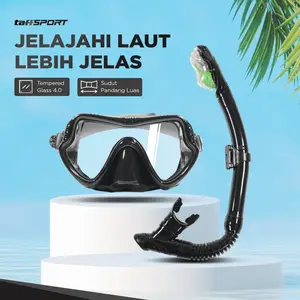 Kacamata Selam Diving Snorkeling Tempered Glass - AS303JF - Black
