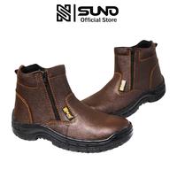 Gambar SUNO Leather Sepatu Kerja Safety Boots Resleting Ujung Besi item SUNO - 206C Reborn - HITAM, 36 dari SUNO LEATHER STORE Kab. Tangerang 5 Tokopedia