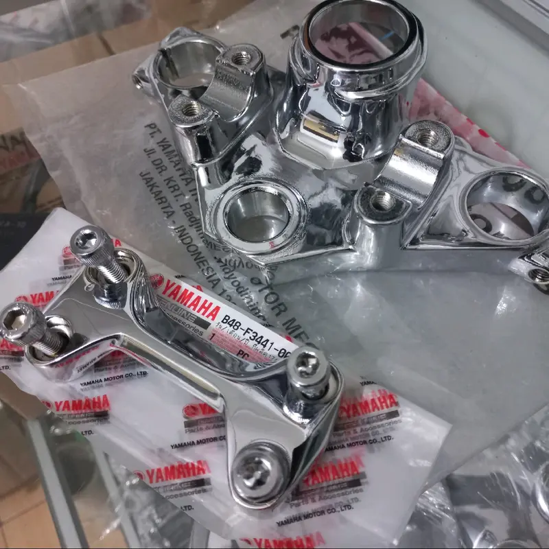 SEGITIGA ATAS RX KING ORIGINAL FINISHING CHROME CELUP SET XABER STANG DAN BAUT 0