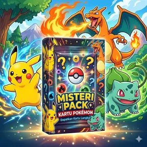 Misteri Pack Kartu Pokemon Minimal Grade AR + 1 Kartu Grade R Random + Kartu Holo