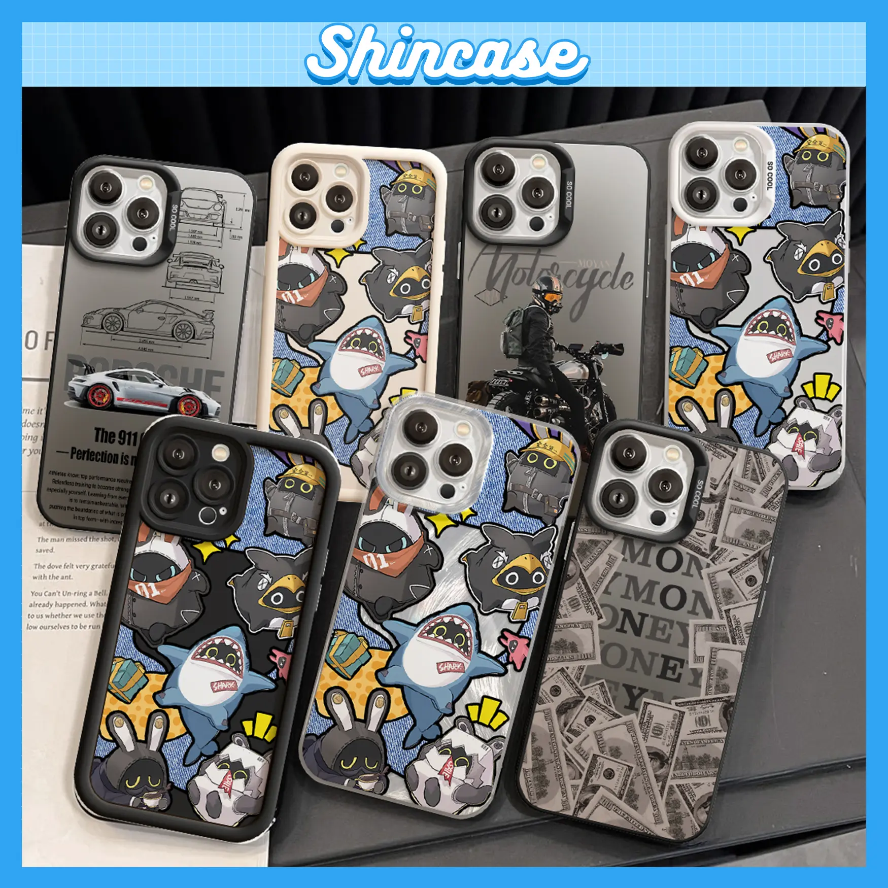 Ốp Lưng iPhone Shark IMD Cứng Nhám, Chống Sốc, Bảo Vệ Camera - iP 6/7/8/Plus/X/XS/XR/11/12/13/14/15/16/17/Pro/Max - 1