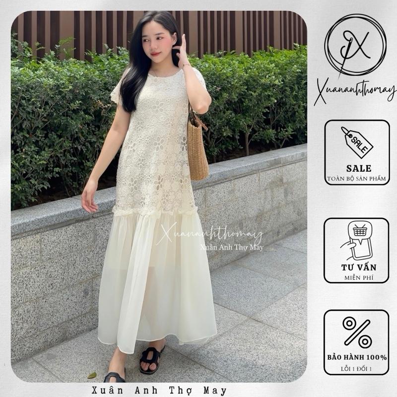 Váy ren kem đuôi cá bèo - Xuananhthomay