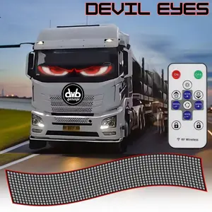 LED DYNAMIC DEVIL EYES MATA KEDIP PANEL DIY REMOTE MULTI MODE RGB KENDARAAN