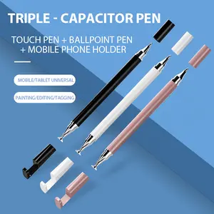 [Captivaty]   15.7 x 1cm Multifunctional Touch Pen Mobile Phone Holder Capacitive Pen Electronic Handwriting Pen Wireless
