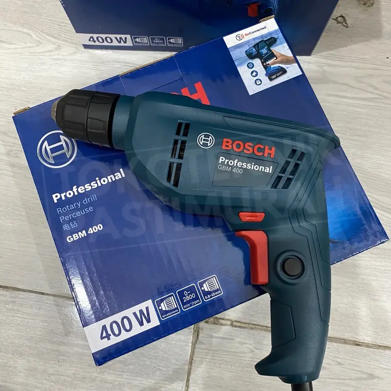 Mesin Bor Bosch 10mm Bor Besi Kayu GBM 400 GBM400 GBM350 GBM 350 Garansi 1 Tahun 0