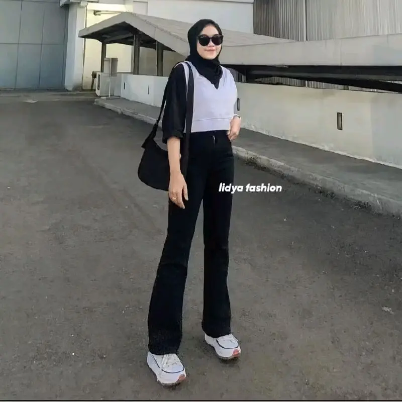 Highwaist Jeans Cutbray Loose - Celana Cutbray Jeans Wanita Kekinian Panjang 5