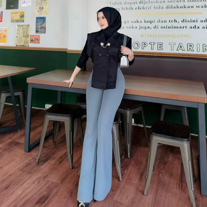 Celana Kulot Skuba Cutbray Highwaist VOL 1 Scuba 3
