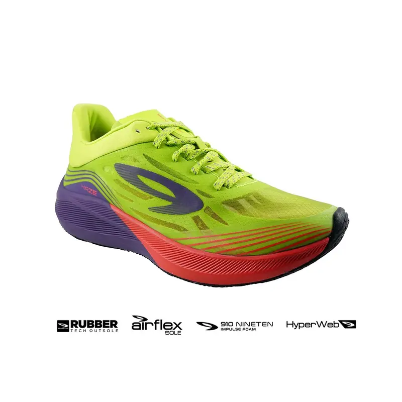910 Nineten HAZE VISION 1.O HIJAU NEON UNGU MAGENTA - Sepatu Lari Running 1