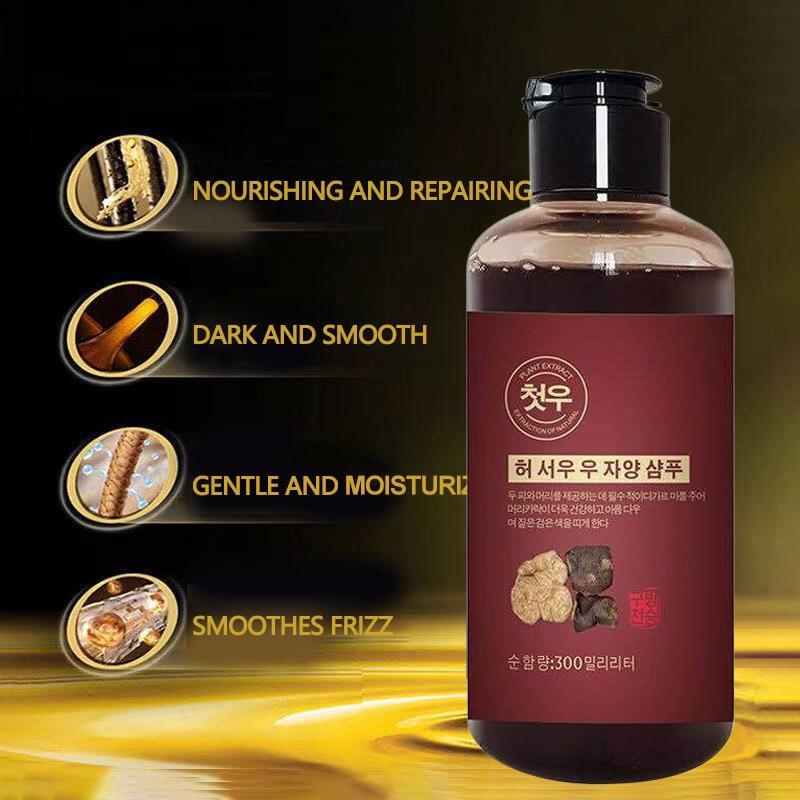 Shampoo Uban Penghitam Rambut Black Herbal Natural Shampoo Penghilang Uban Natural 2
