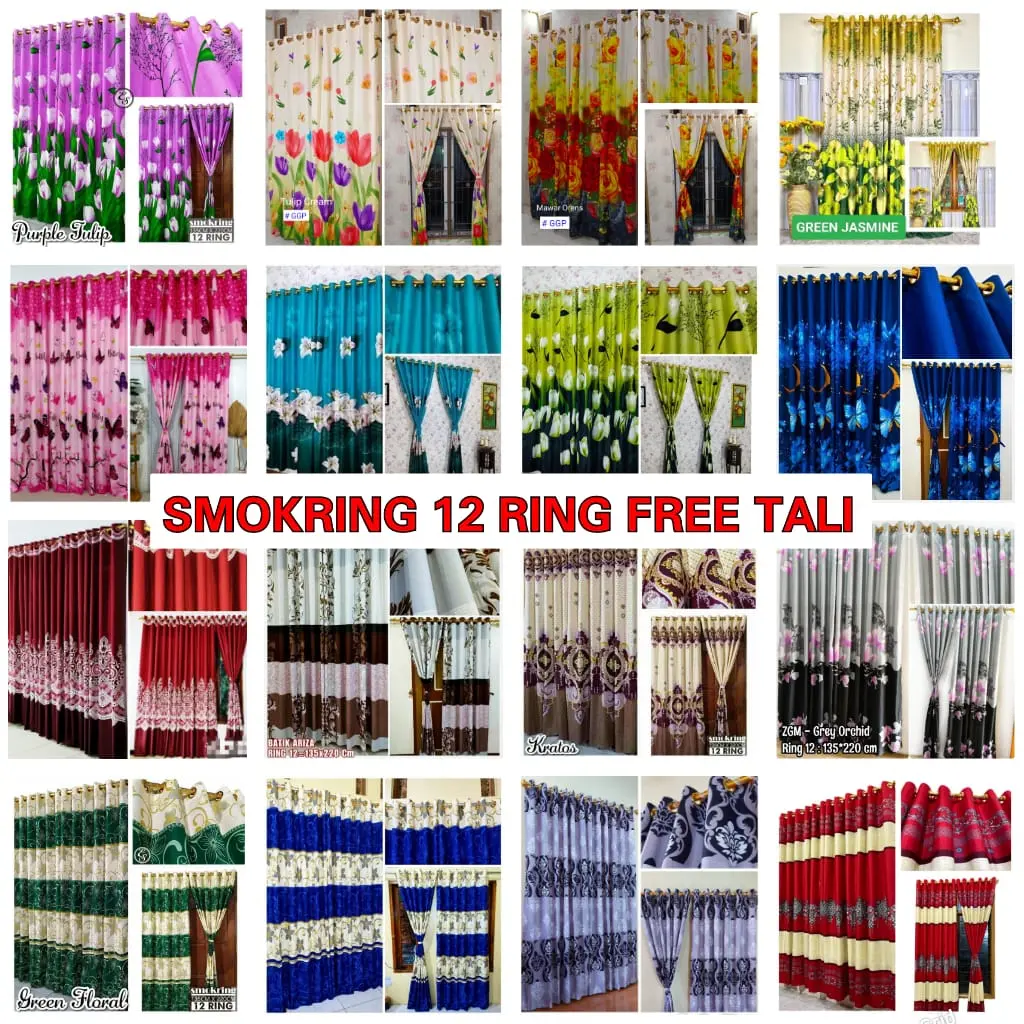 Pekanbaru Tgl 14 April 2025 Gorden Smokring 12 Ring Ukuran 120 cm x 220 cm