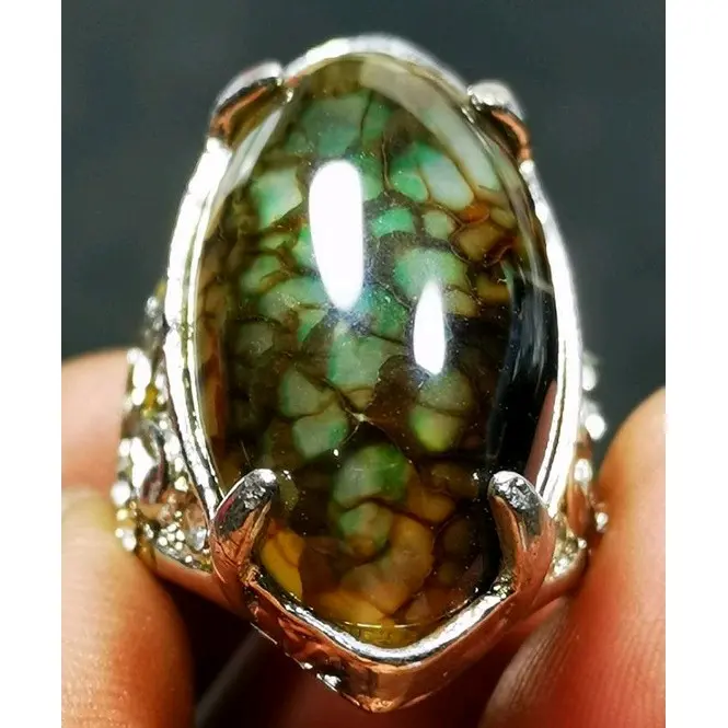 Cincin pria model Sisik naga top terpoluler Full Serat ring variasi kuku dan cakar  Rings anti 4