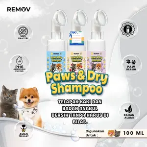 REMOV PAWS & DRY SHAMPOO HEWAN SHAMPOO KUCING SHAMPOO ANJING