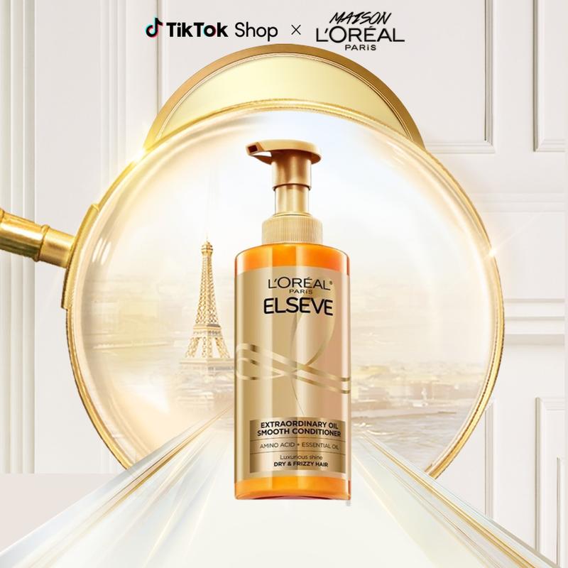Dầu xả dưỡng tóc suôn mượt tóc cao cấp L'Oreal Paris Extraordinary Oil Smooth 440ml