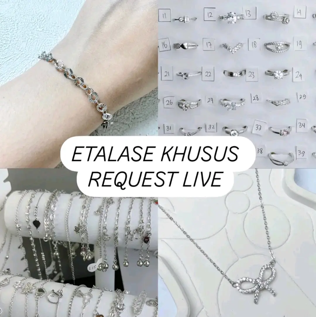 Luxesilver3 - Etalase Khusus Request Live - Silver S925 Lapis Emas Putih 18K