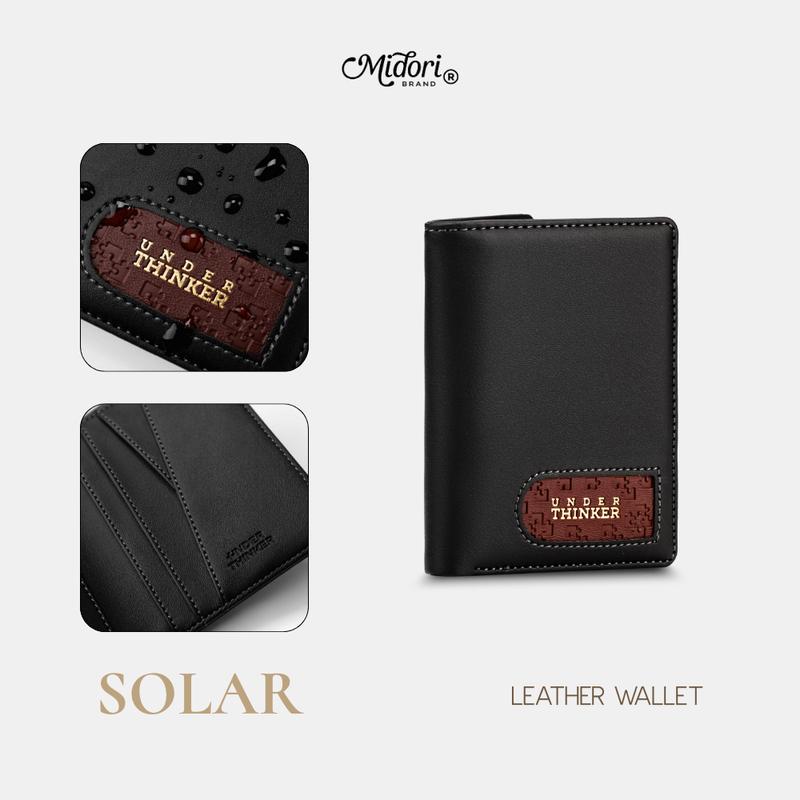 Ví Đứng SOLAR Da PU Nam Dập Chìm Cao Cấp | Local Brand MIDORI FOR MAN