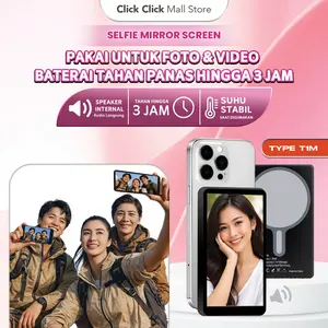 Monitor Vlog Kamera Belakang CLICK CLICK T1M – Layar Mirroring MagSafe iPhone Android Wireless Selfie Screen Magnetic Holder Video HD