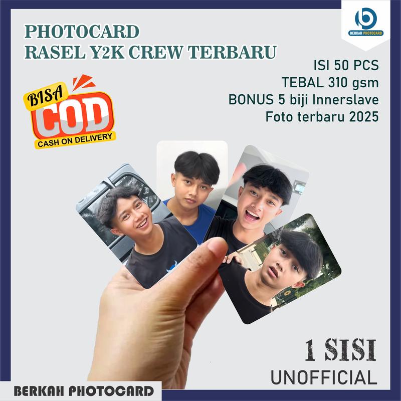Photocard RASEL Y2K CREW GWSM isi 50 pcs 1 sisi foto terbaru 2025 ...