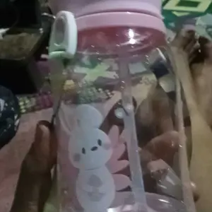 [COD] SK C406 Botol Air Minum Anak Sedotan 610mili Model Tanduk Rusa Lucu Bottles Minum Anak plastik tali kitchenware water