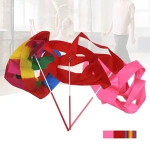 [2M] tongkat panjang Serat Nilon Tongkat Pita Panjang anti slip pita panjang untuk tongkat putar, senam  peralatan latihan, keterampilan sirkus dll