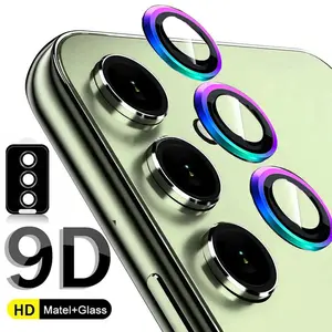 Pelindung Kamera Lens Protector For Samsung A55 A15 A24 A05 A05S A14 A34 A54 4G 5G Aluminum Alloy Metal Tempered Glass Pelindung Lensa Kamera Camera Film Accessories
