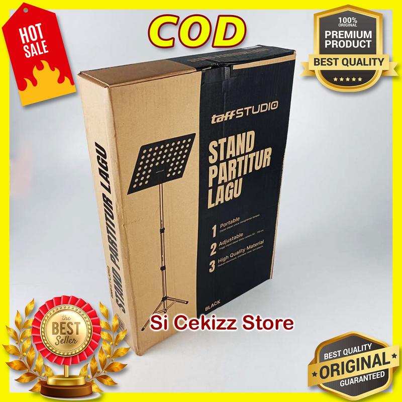 TaffSTUDIO Stand Partitur Musik Portable Folding Music Sheet Orchestra - P06HC Black – ORI PREMIUM 7