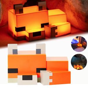 Luz nocturna con diseño de zorro lindo, brillo naranja suave, decoración de habitación de juegos para niños y niñas, iluminación novedosa para sala de juegos y dormitorio