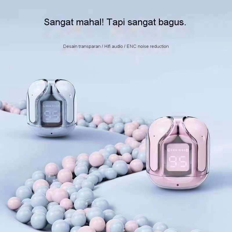Headset Bluetooth TWS K3 Air31 Wireless Earphone Headphone dengan LED Display Transparan dan Hifi Sound Ponsel 2