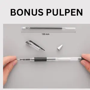 Pulpen Gel Hitam Terbaru Tip 0,5mm Tinta Cepat Kering Nyaman Digenggam Ideal untuk Sekolah & Kantor