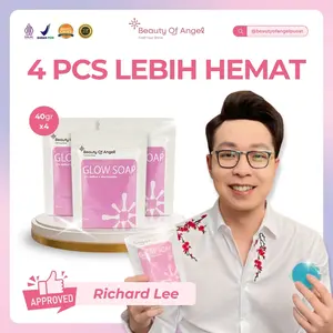 [4 PCS LEBIH HEMAT] COD Sabun Glow Soap Beauty Of angel Retinol Niacinamide Kulit Kering Kusam Pemutih Badan BPOM Sabun Kecantikan Sabun Pemutih Permanen Badan Sabun Dokter Richard Sabun Whitening Collagen Memutihkan Mencerahkan Hitam Pencerah Mandi Scrub
