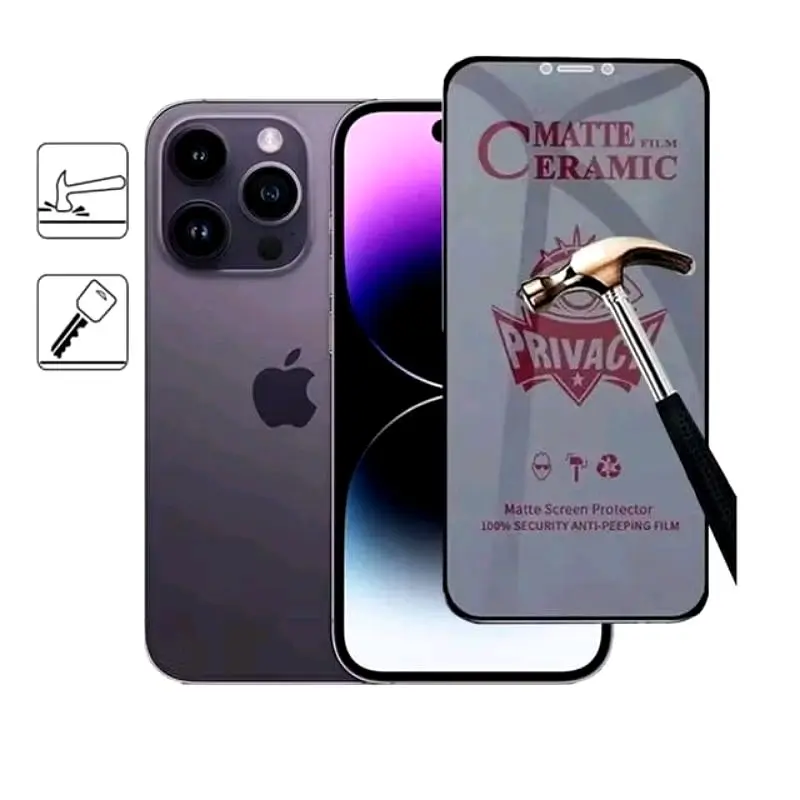 For Iphone 11/ 11 Pro/ 11 Pro Max Tempered glass Spy Ceramic Matte Anti Privasi Protector Anti Gores Layar Privacy