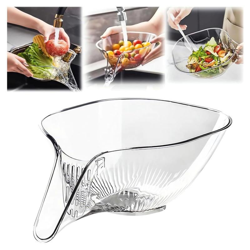 Giỏ Thoát Nước Đa Chức Năng, Bát Thoát Nước, Bồn Rửa Gia Dụng, Chậu Rau, Nhà Bếp, WashiKitchen, Colanderng, Đĩa Trái Cây Bằng Nhựa