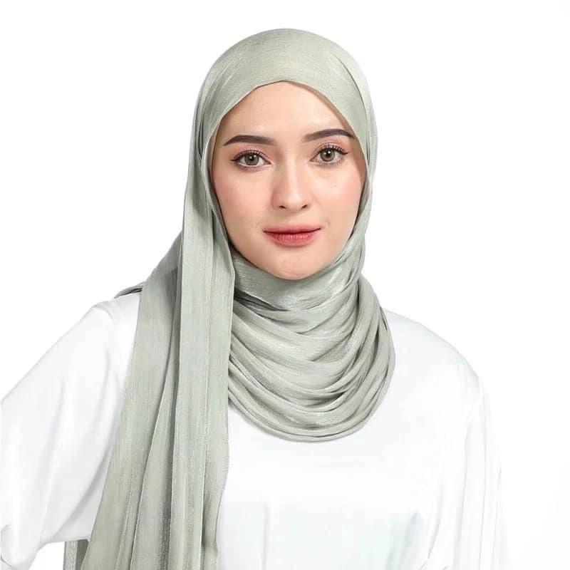 PASHMINA SHIMMER SILK PREMIUM | HIJAB SHIMMER SILK HIJABEST Kerudung Muslim 5