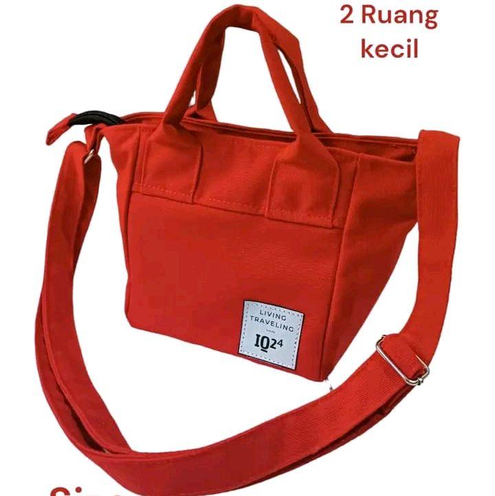 TAS SELEMPANG MINI Canvas-handbags TAS polos Wanita jinjing/Tas DAILY Cream Wanita 5