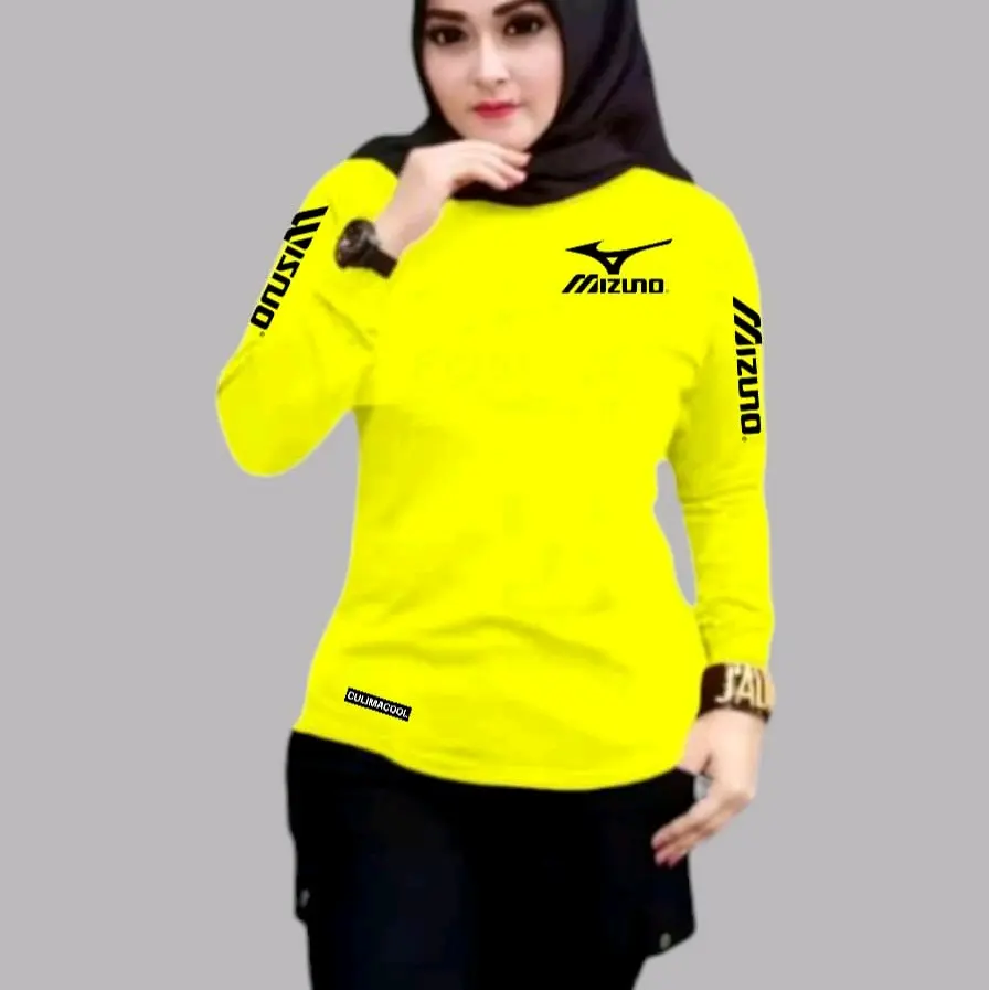 kaos olahraga wanita|atasan wanita muslimah tangan panjang|kaos mizuno|kaos senam|kaos joging dan fitness Tunik Sporty Top Baju Polos