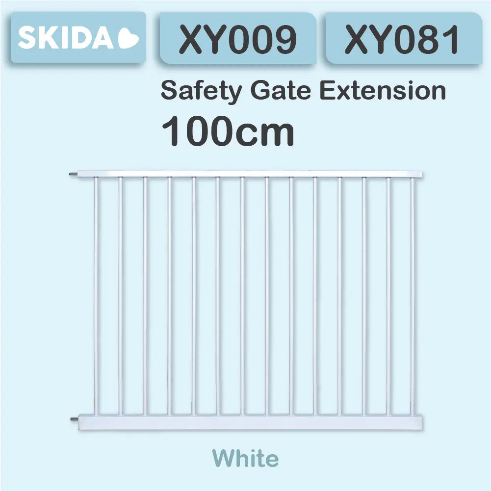 SKIDA EXT100 Extension 100cm [White, Tinggi 77cm] Ekstensi Pagar Safety Gate Tipe XY009 dan XY081 Penambah Panjang Extra Long
