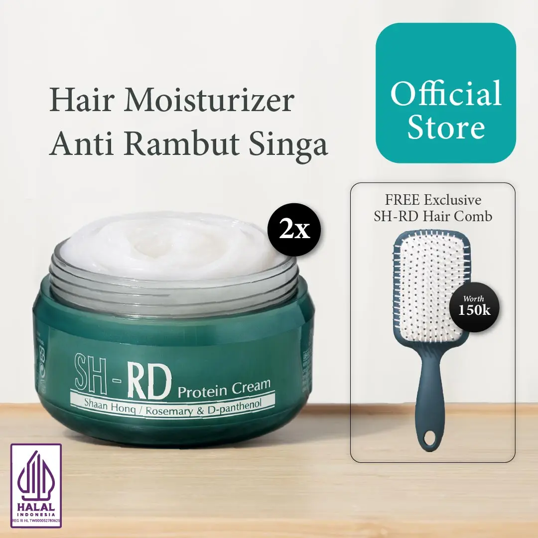 [PROMO] | SHRD | Protein Cream 50ml | Hair Moisturizer & Heat Protector Catokan Kering Perawatan Haircare| Leave On Conditioner, Melembutkan